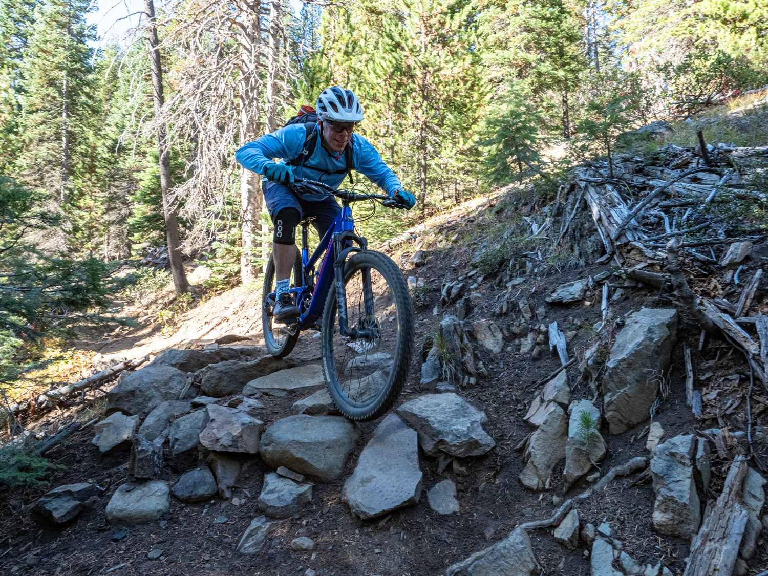 Mountain biker enjoying Bend Oregon mtb trails