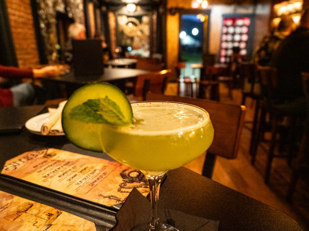 A gin cocktail at Steam Distillery
