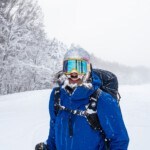Skier smiling from all the snow at Aomori Spring Resort