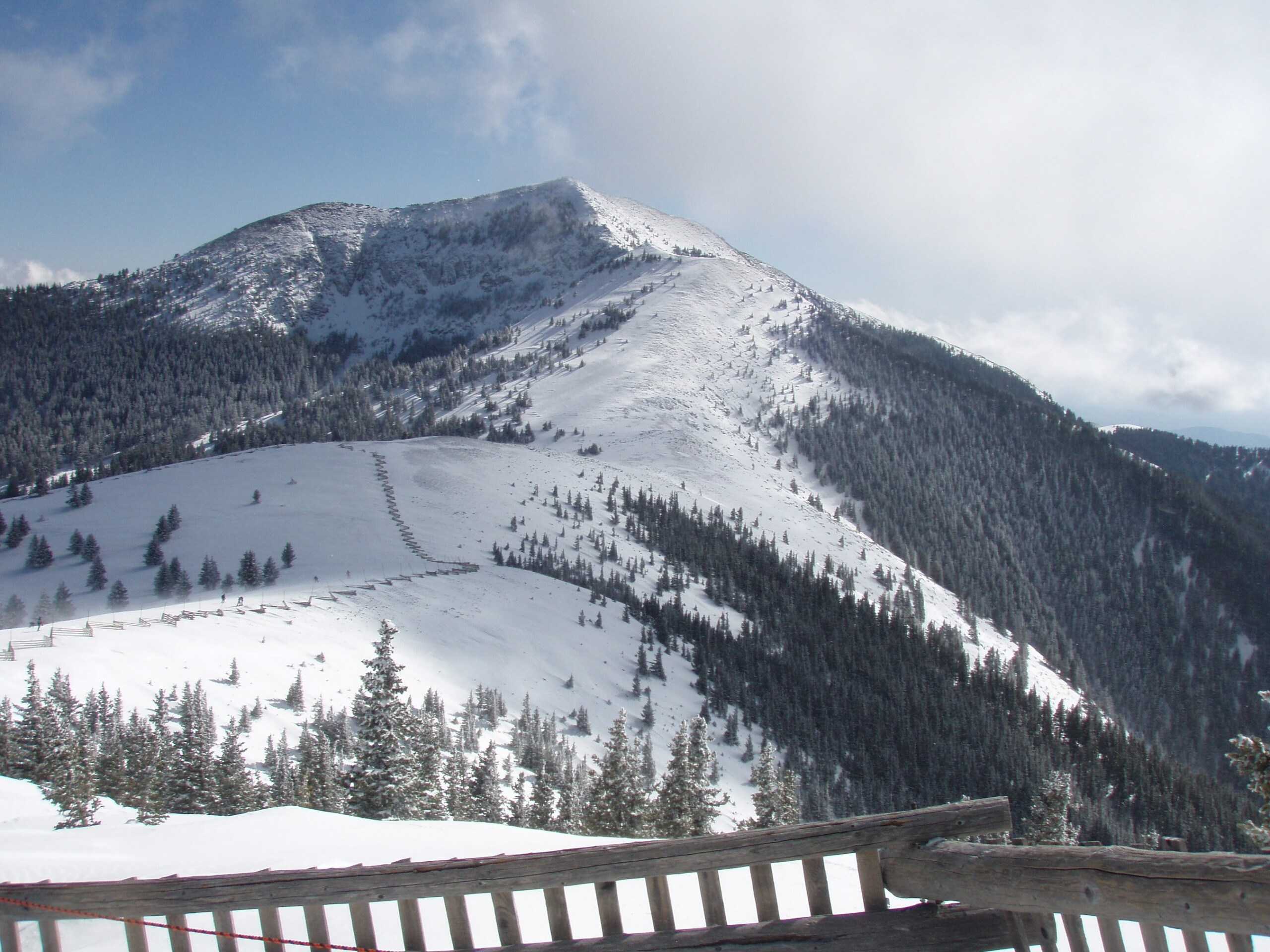 The Sierra Blanca Peak in the distance