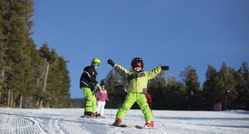 Kid enjoying skiing at Angel Fire Ski Resort