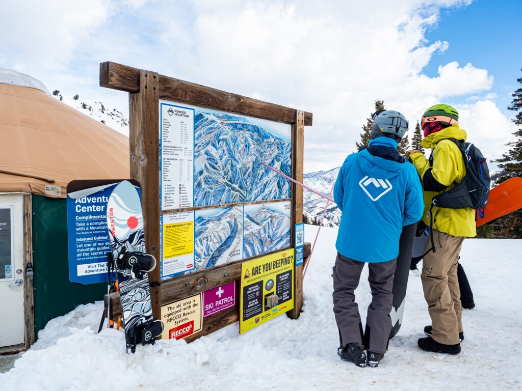 powder mountain map mountain host pow mow ski resort utah