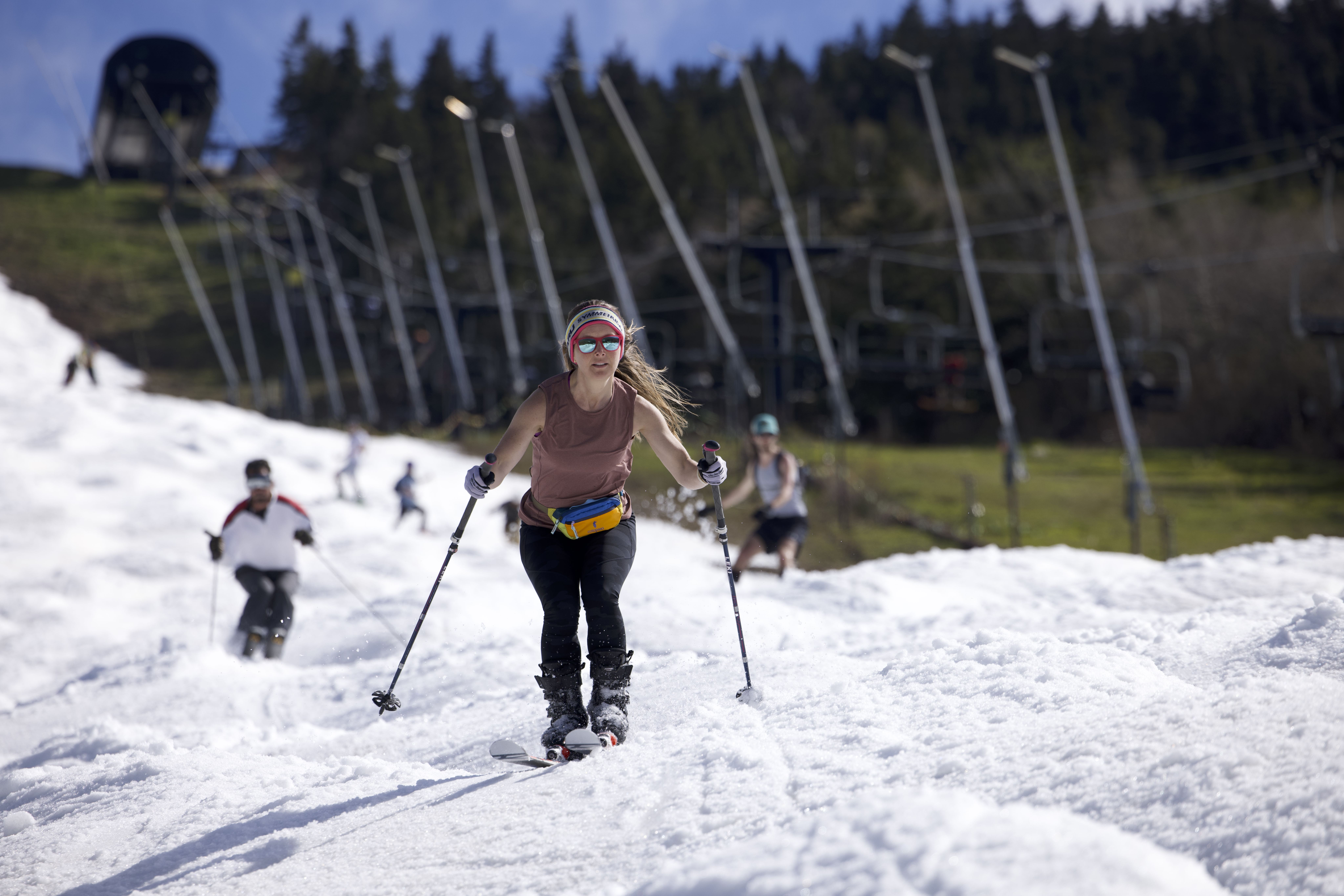 skiing in May on Superstar at Killington Ski Resort