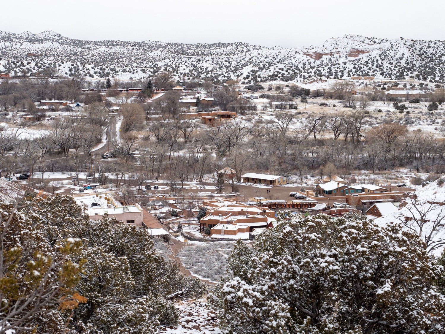 arial view of ojo caliente new mexico