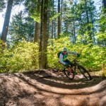 mountain biker enjoying the Grand Prix berms