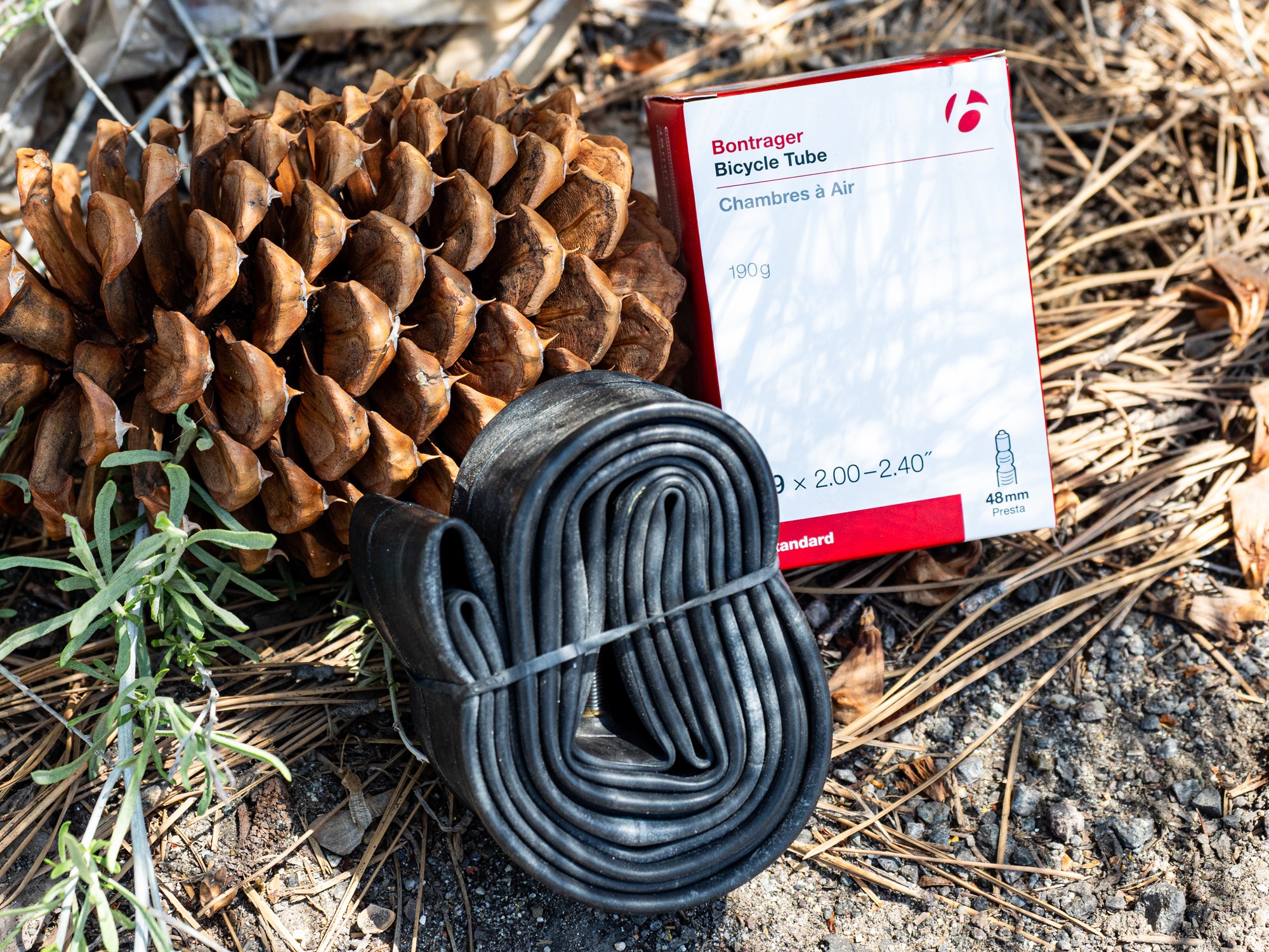 spare inner tube for a mountain bike