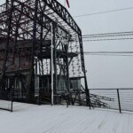 snow in August at Palisades Tahoe at High Camp