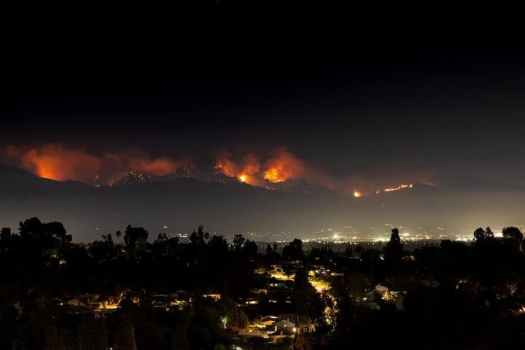 Bridge fire from LA