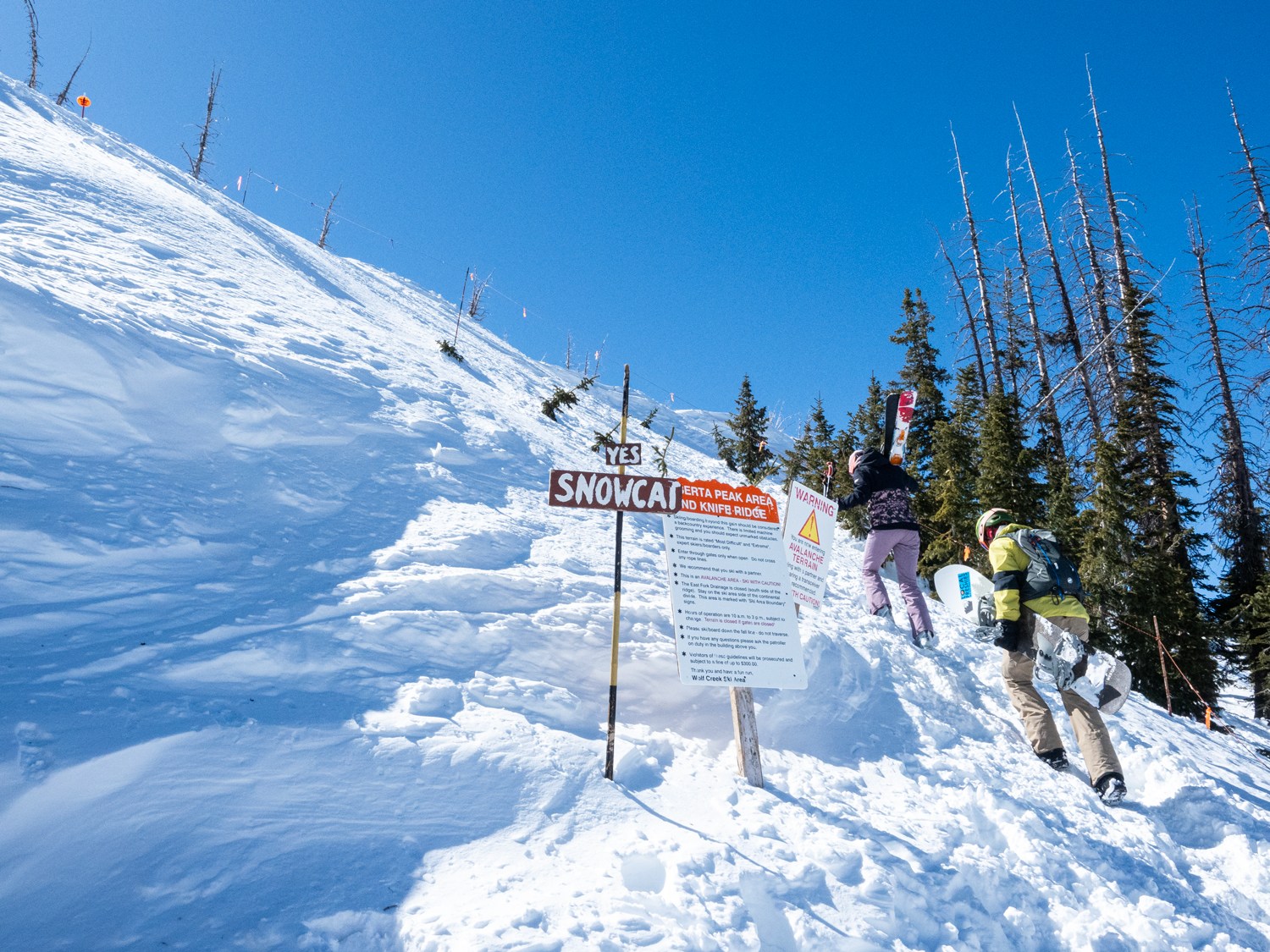 The hike up to the ridgeline at Wolf Creek Ski Area