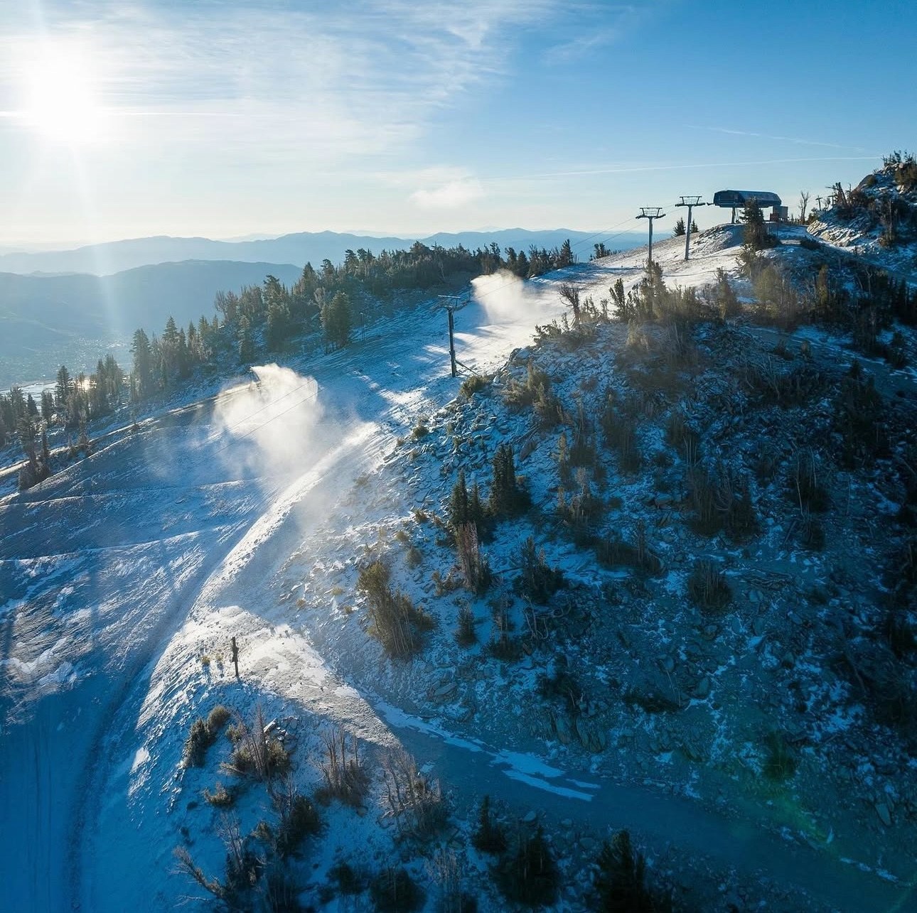 snowmaking at Mt Rose Ski Tahoe