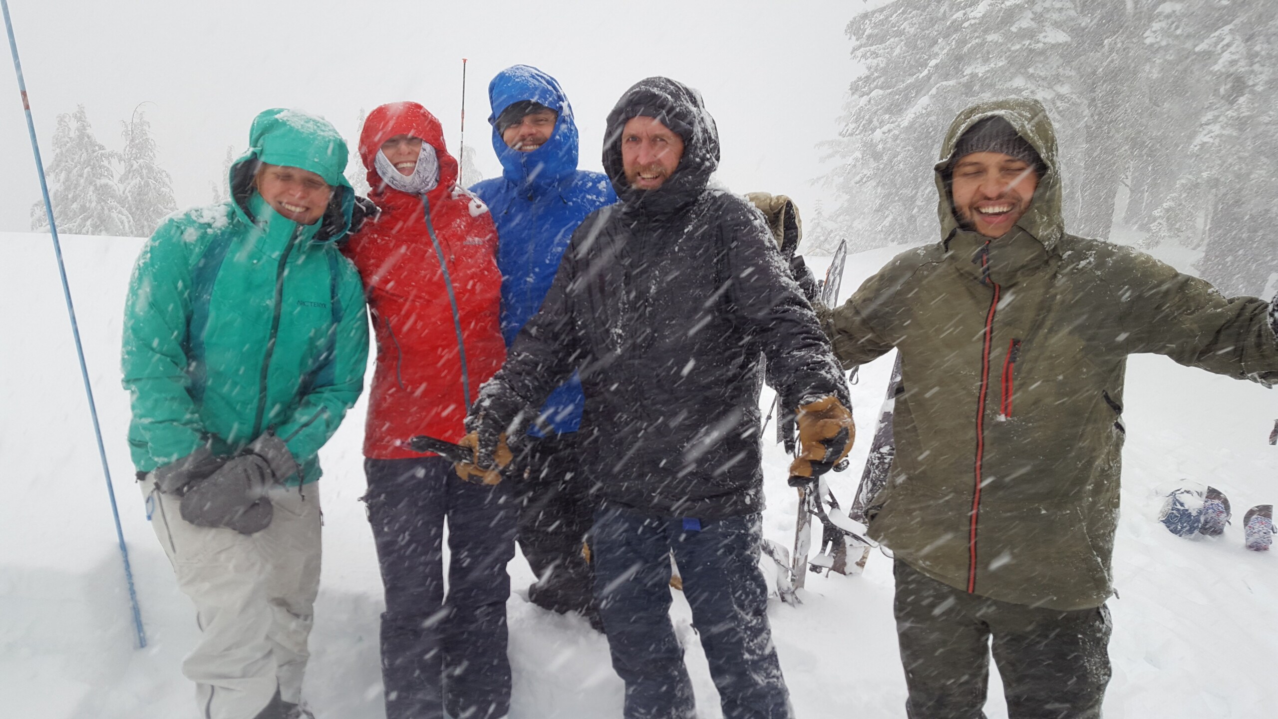 founders of SlabLab out during a winter storm