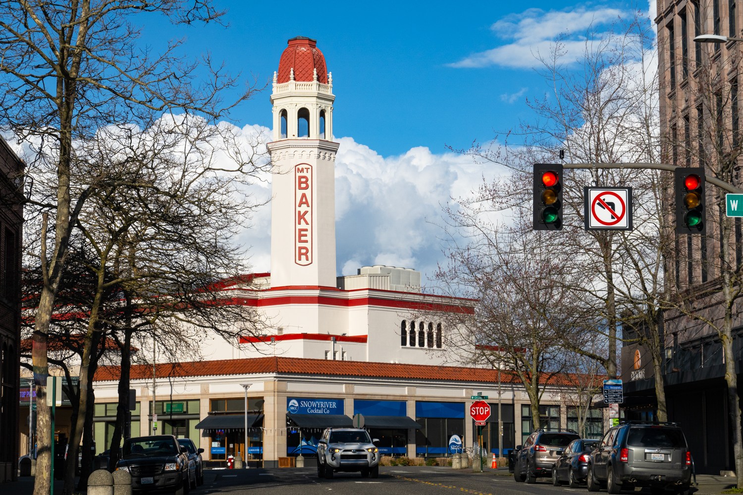 Mt Baker Building in Bellingham Washington in winter