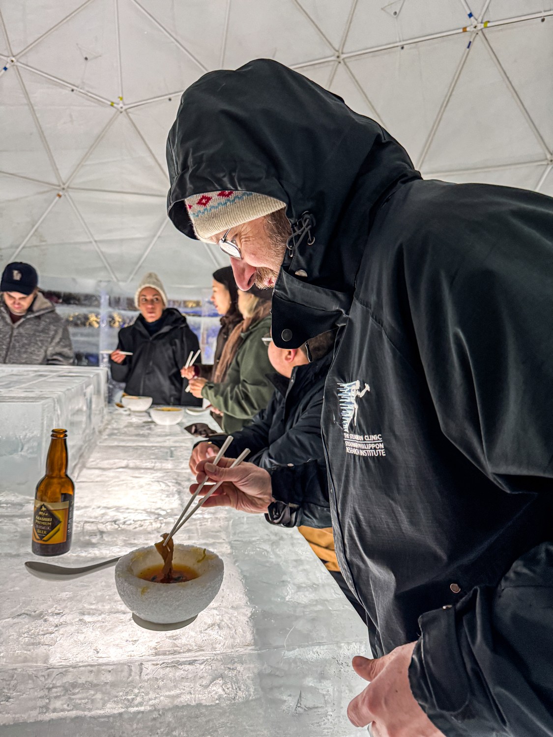 Enjoying Ramen at Ice Village