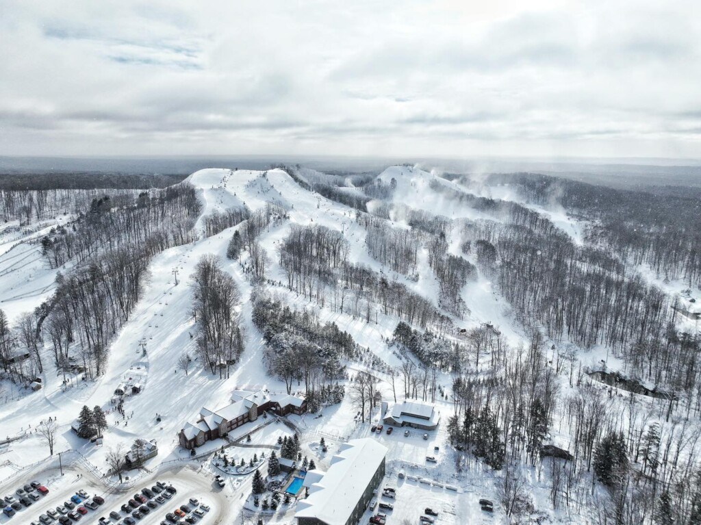 snowmaking at Caberfae Peaks