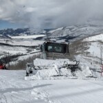 snowcat working on a trail at Pajarito Ski Resort in New Mexico
