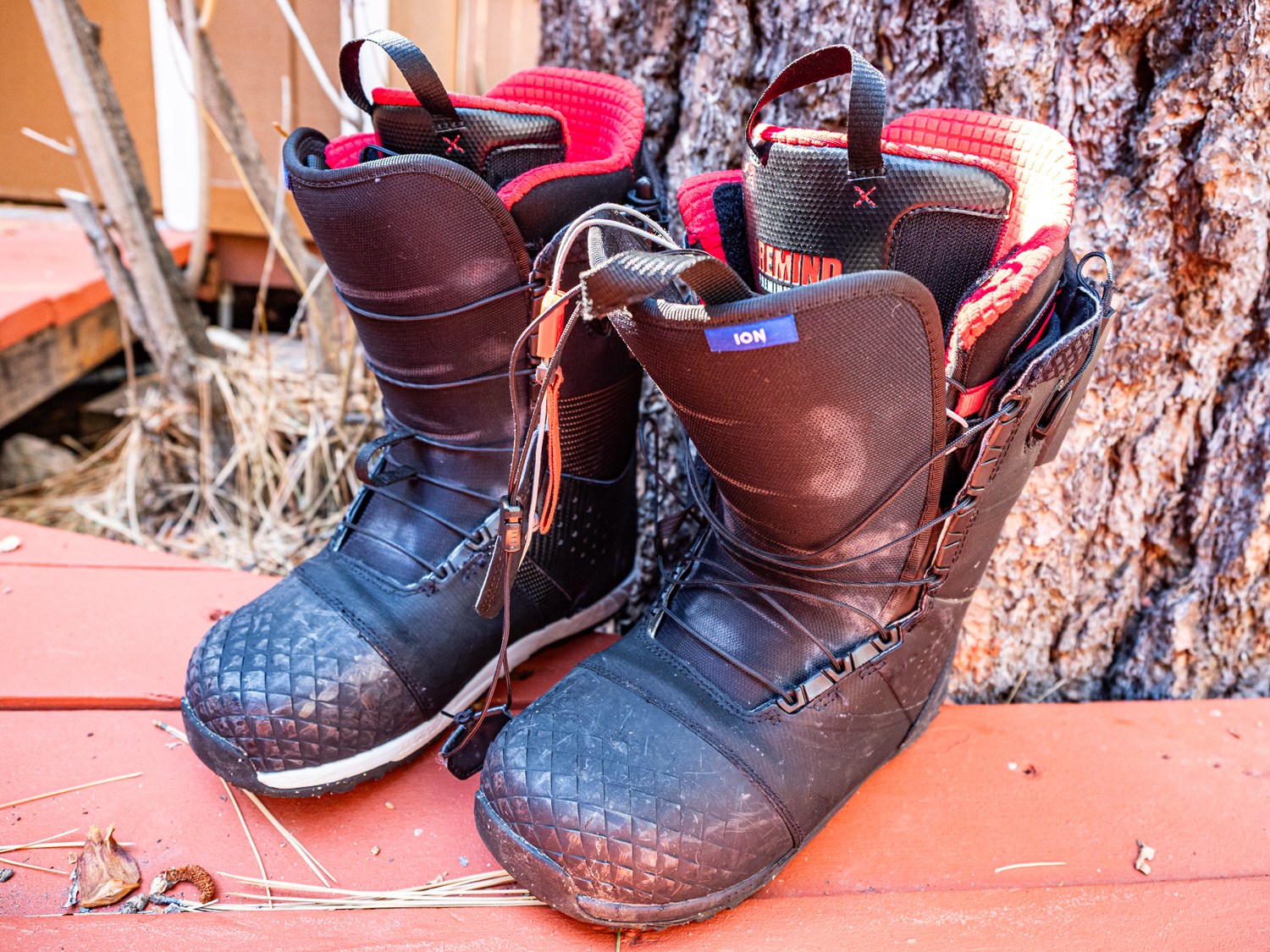The Remind Solution Liners inside a pair of Burton Boots