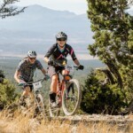 Mountain bikers pedaling up one of the segments on Fears, Tears and Beers in Ely Nevada