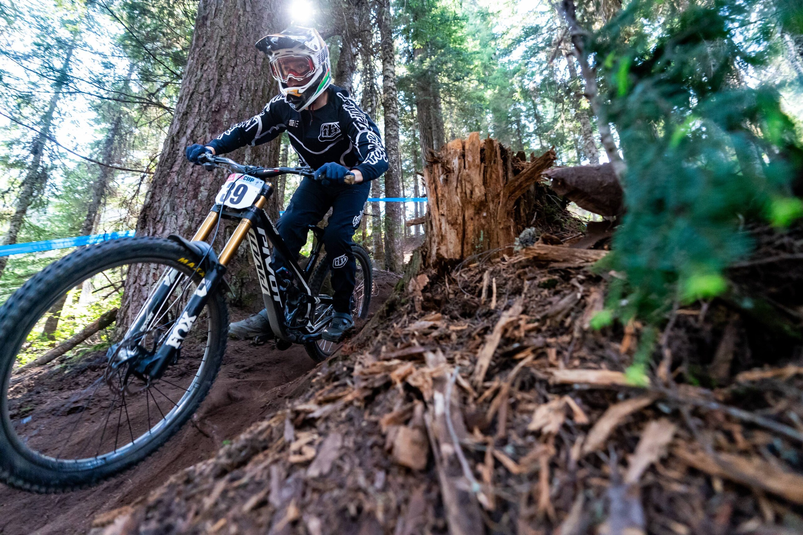 Ripping through the dense forest of the Northwest as part of the NW Cup