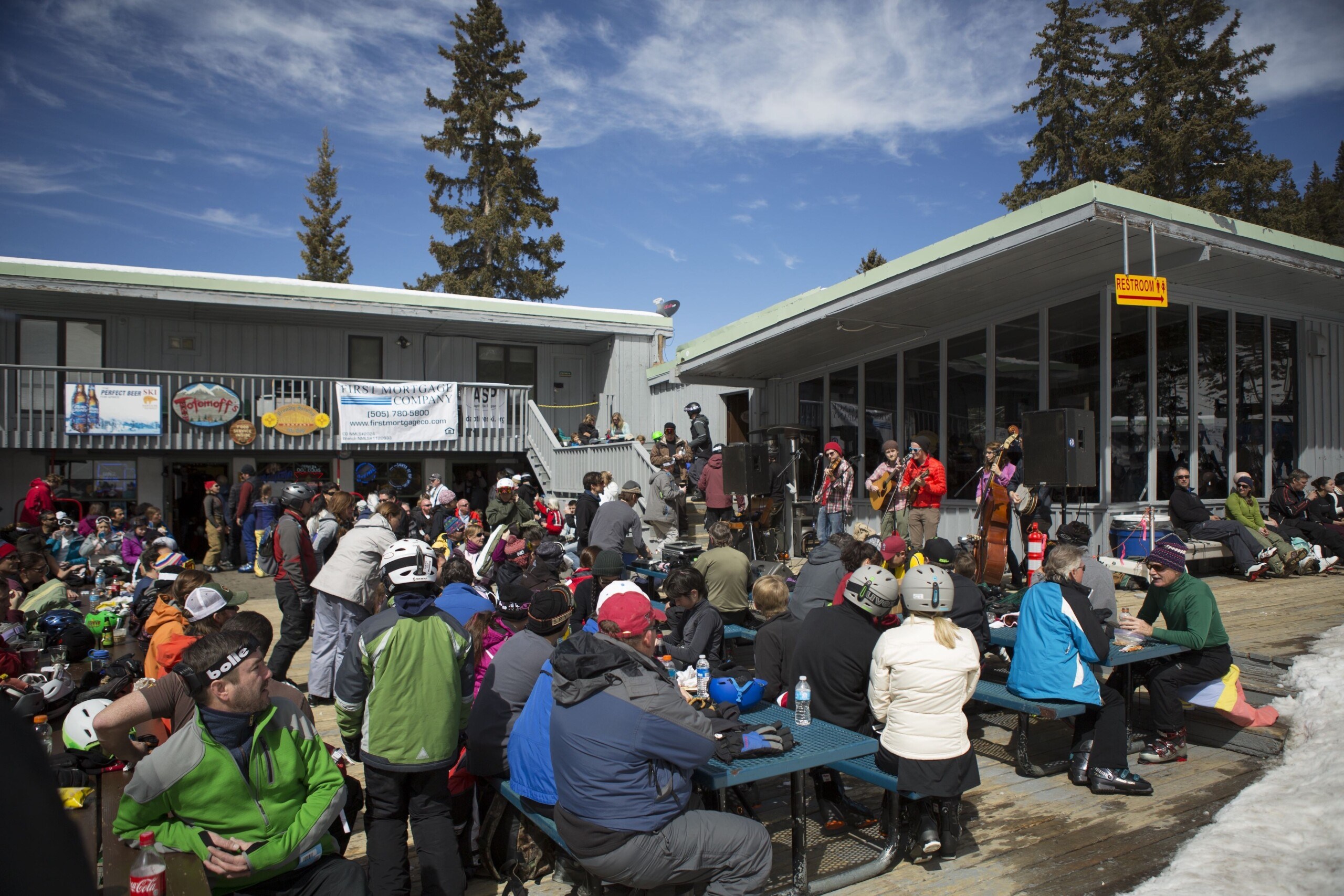 Totemoff's at Ski Santa Fe during a warm spring day