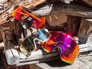 Examples of the ChromaPop lenses in the mtb glasses and ski goggles