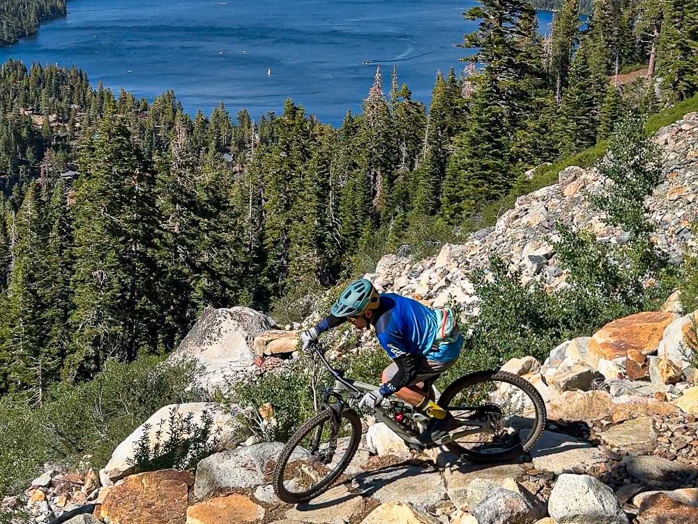 mountain biker enjoying the Lily Lake singletrack