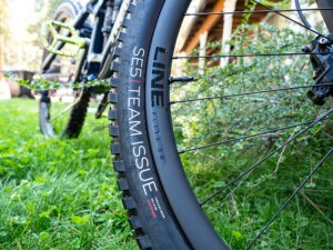 close-up of tubeless ready rims and tires