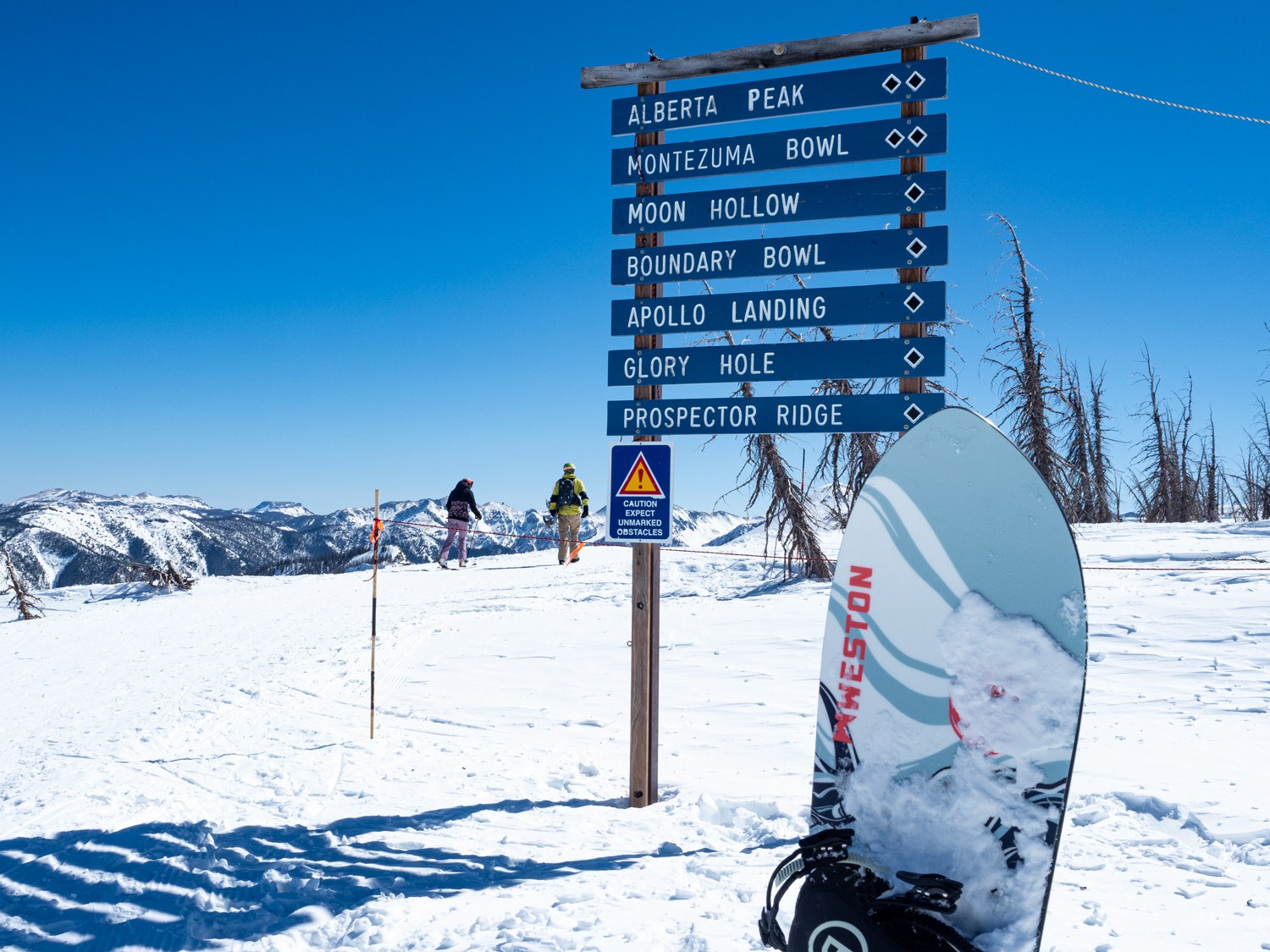 the mega trail sign at Wolf Creek Ski Area