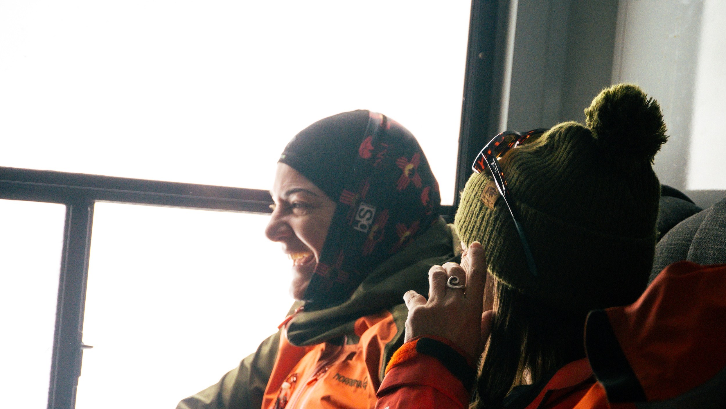 Inside the White Grizzly Snowcat