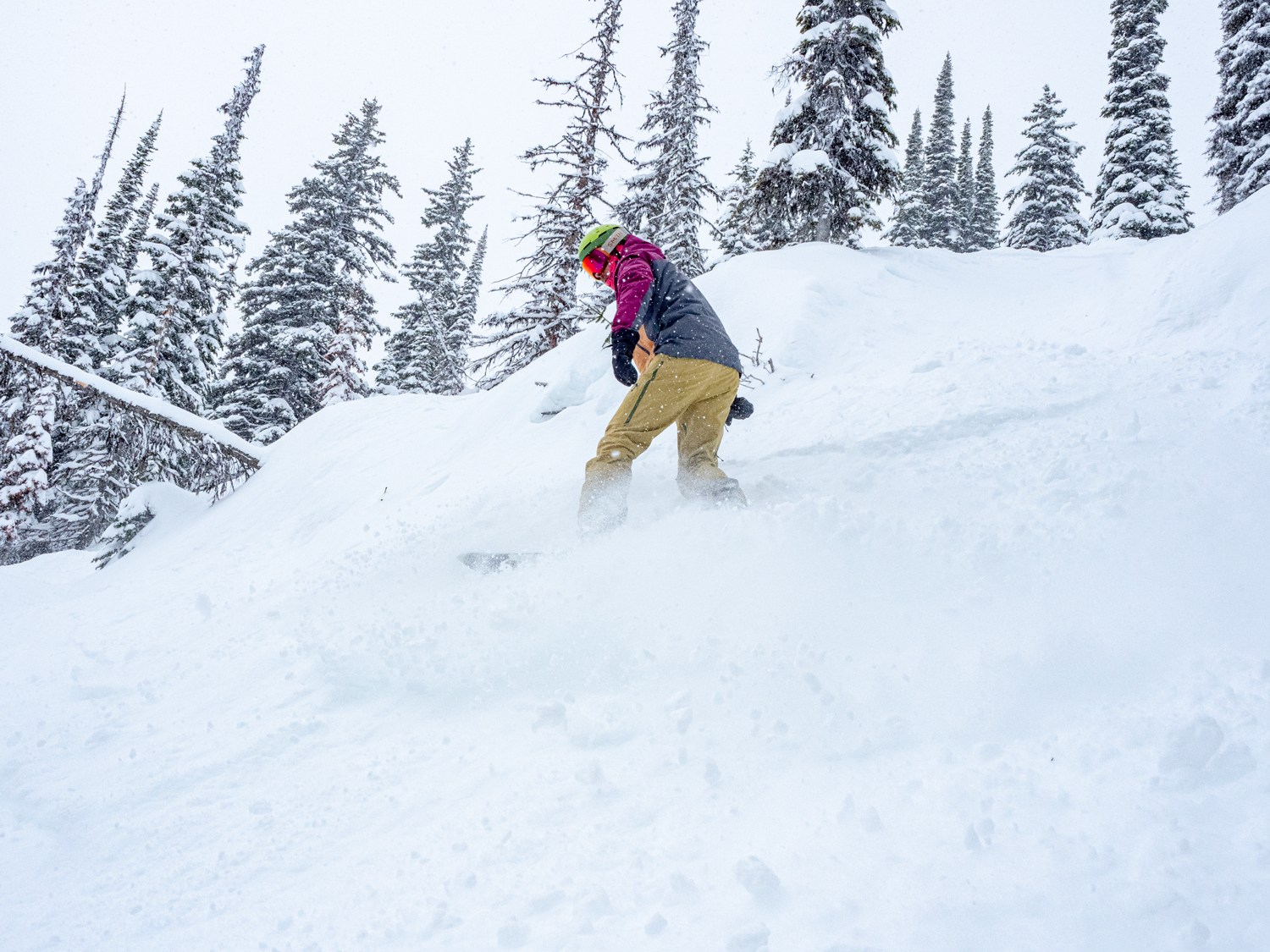 Riding powder at Whitewater Ski Resort