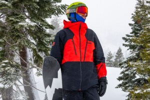 Outdoor Research Powderverse Jacket during a storm