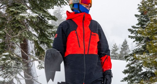 Outdoor Research Powderverse Jacket during a storm