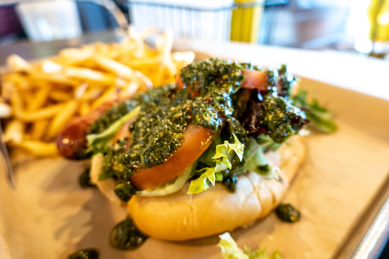 the chimichurri at Bangers and Brews in Bend Oregon