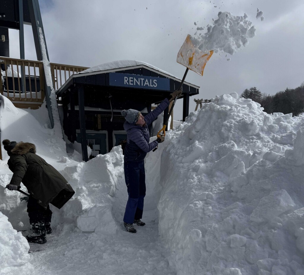 lake effect snowfall from March 2026 Blizzard at Marquette Mountain