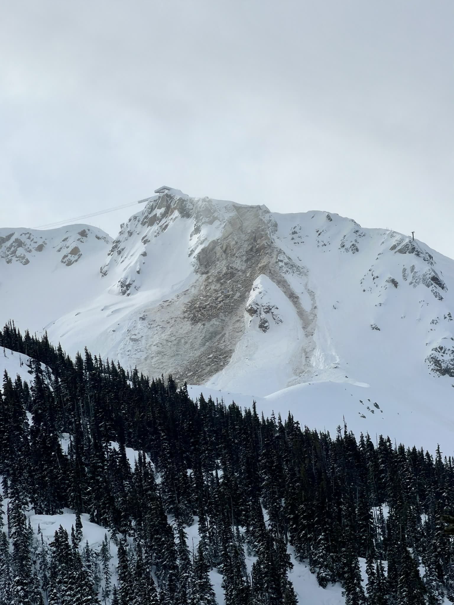 rock slide / avalanche at Whistler Blackcomb