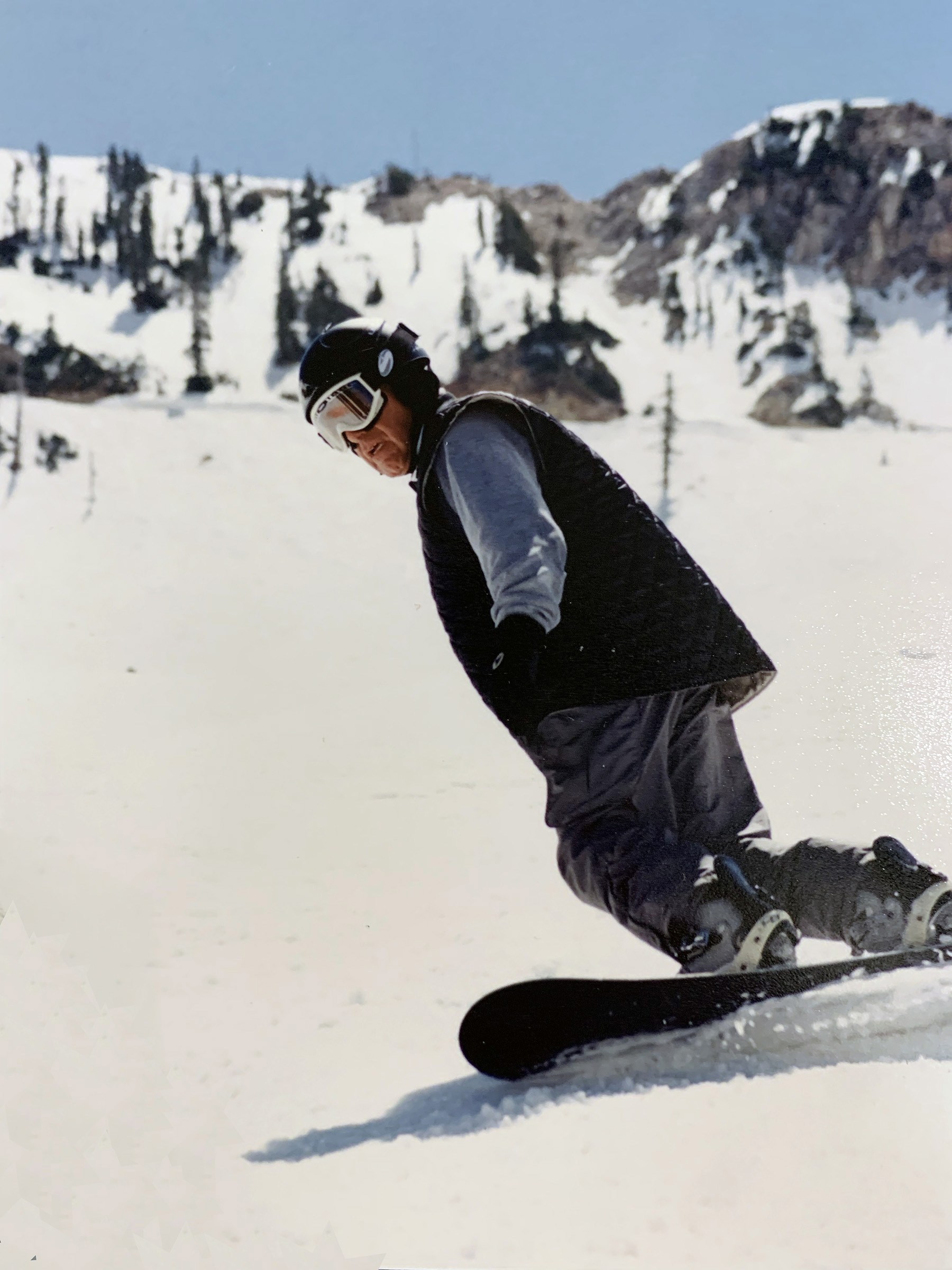 Paul Alden snowboarding