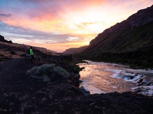 Auger Falls at sunset