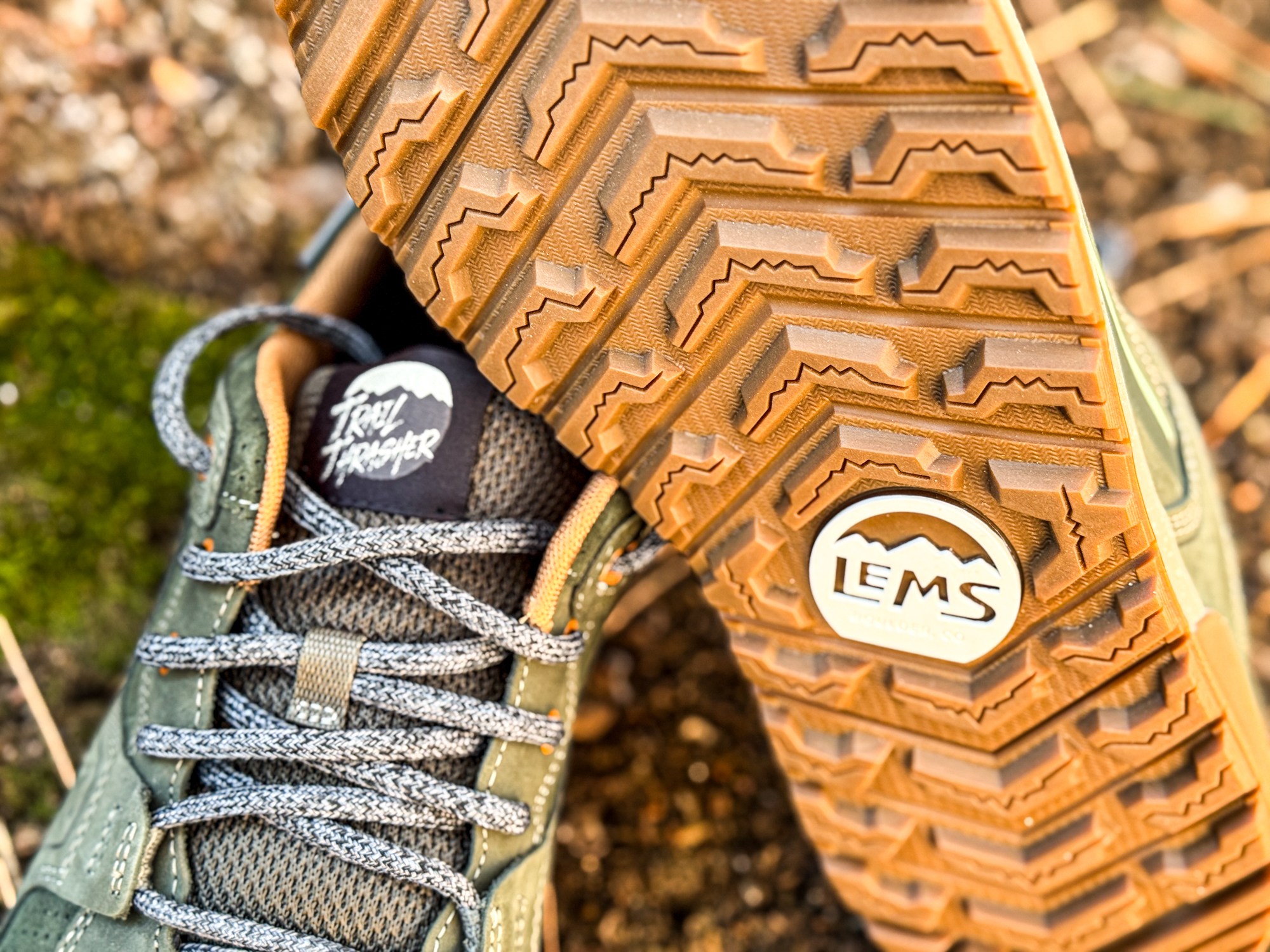 close-up of the Lems Trail Thrasher