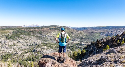Overlooking the views from the ridge on Castle Rock Trail